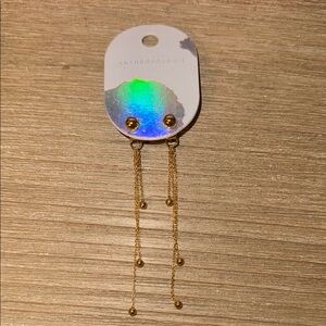 Anthropologie Gold Dangle Earrings